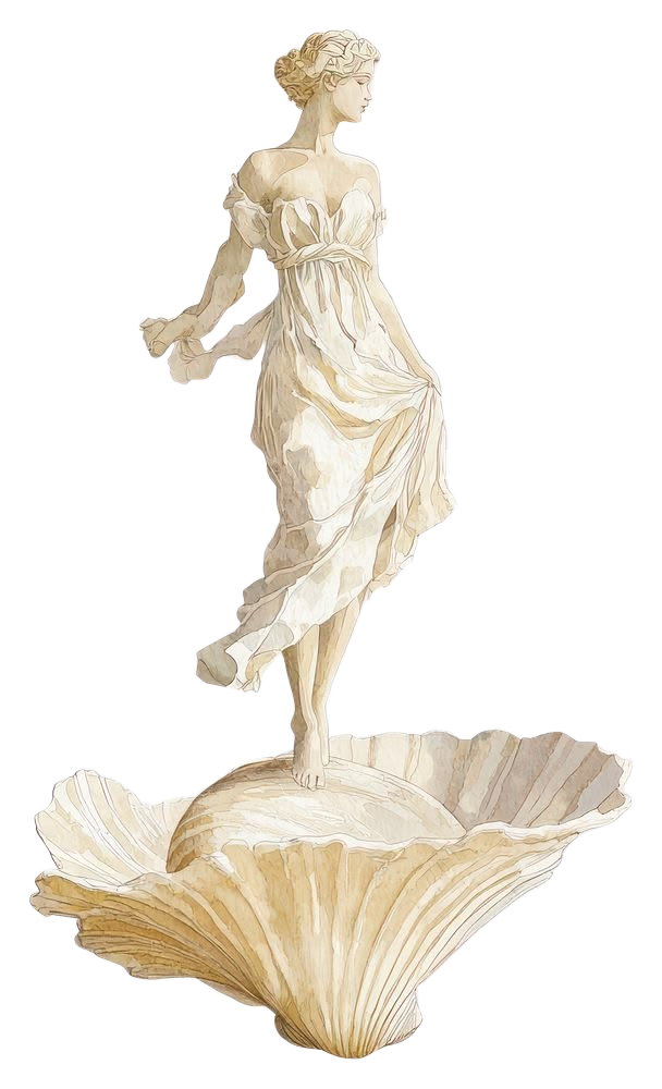 Estatua clásica elegante